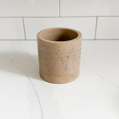 10oz Concrete Jar in Speckled Sand