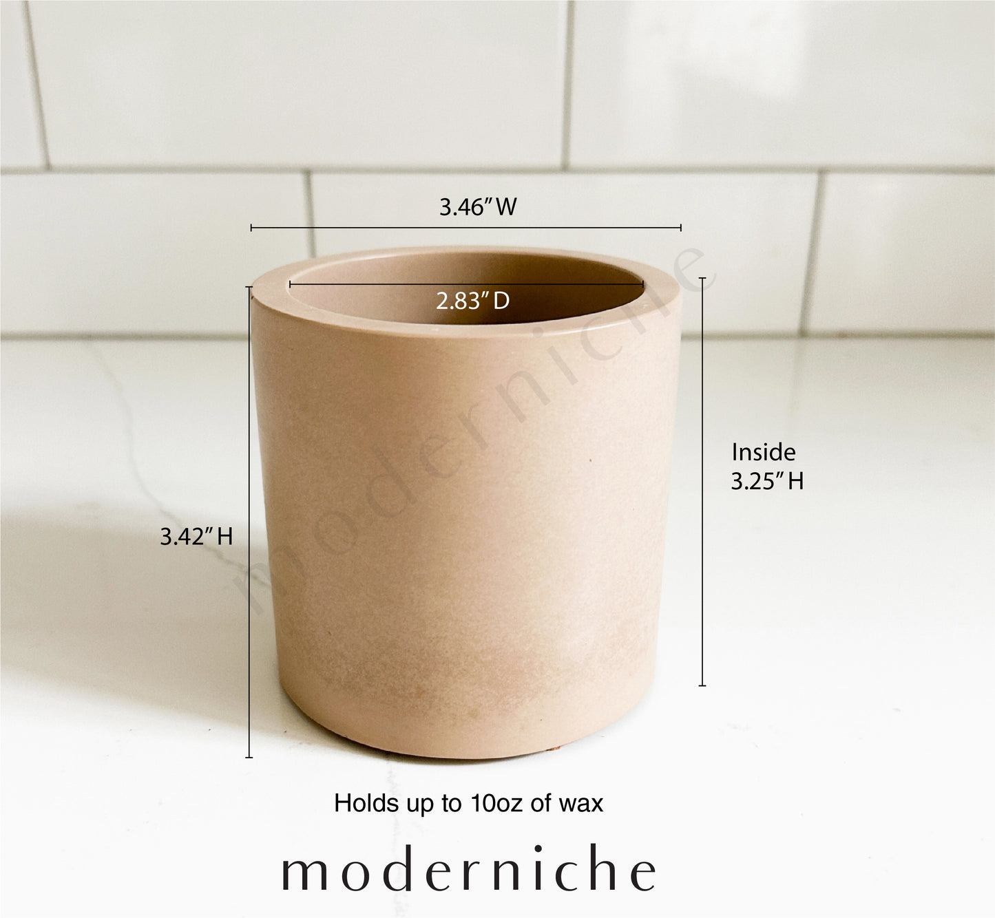 Photo showing jar measurements