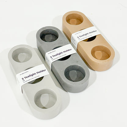 3 Hole - Concrete Tealight Holder