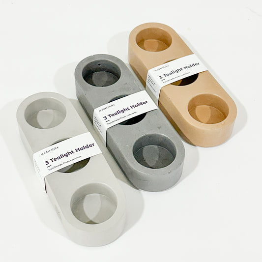 3 Hole - Concrete Tealight Holder