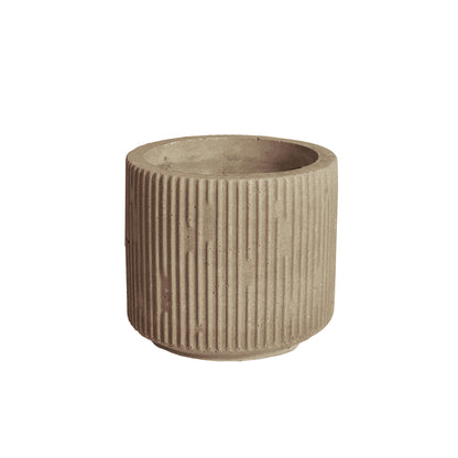4oz Empty Round Concrete Pot - Abstract Design