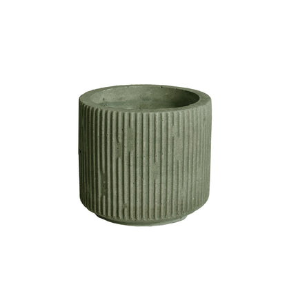 4oz Empty Round Concrete Pot - Abstract Design