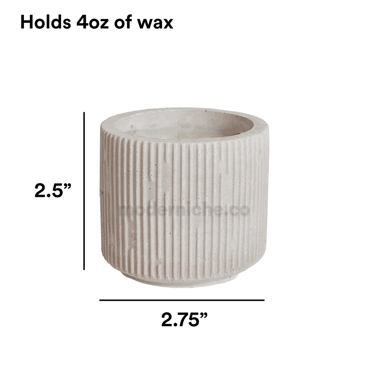 4oz Empty Round Concrete Pot - Abstract Design