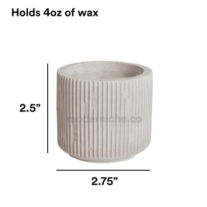4oz Empty Round Concrete Pot - Abstract Design
