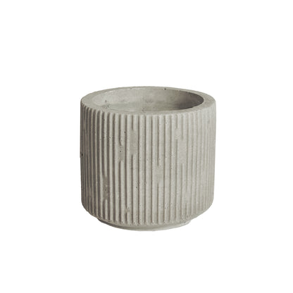 4oz Empty Round Concrete Pot - Abstract Design