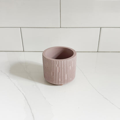 Abstract jar in dusty pink color
