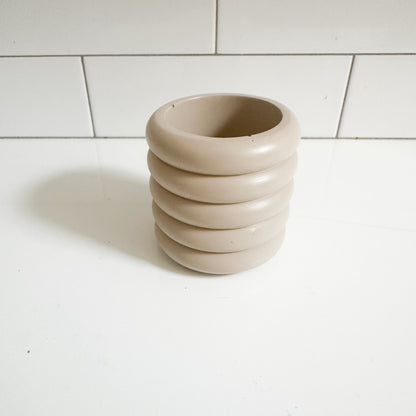 6oz Empty Candle Vessel - Ribbed Style