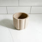 Empty Concrete Candle Jar, holds 7oz of wax- Scallop Style