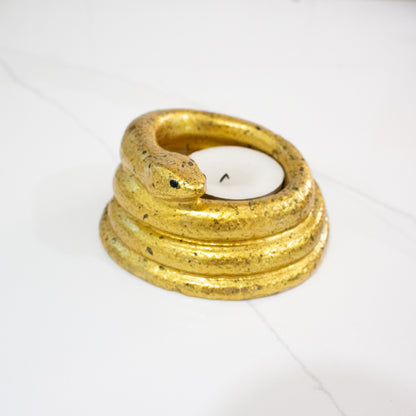 Faux Snake Tea Light Candle Holder