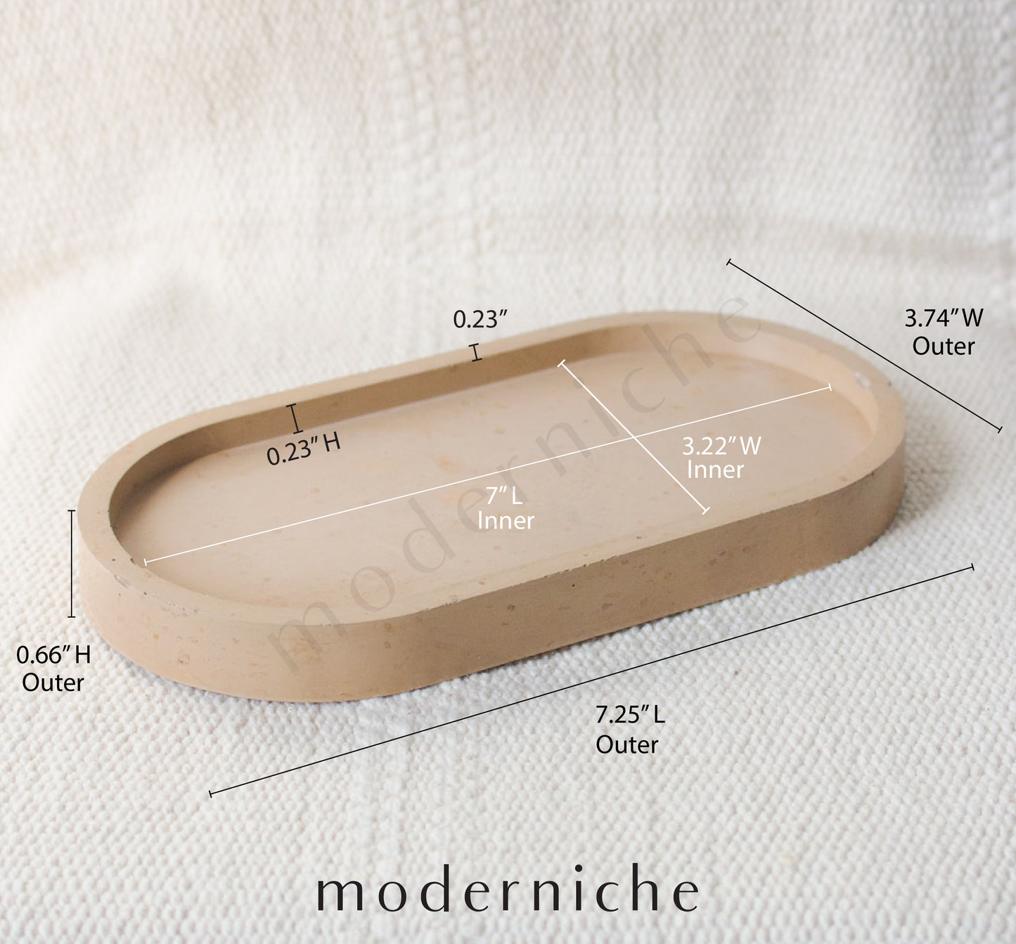 Concrete Decorative Tray | Jewelry Tray | Cosmetics Tray | Storage