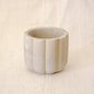 Empty Concrete Candle Jar, holds 7oz of wax- Scallop Style