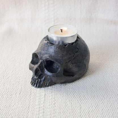  Gothic Tealight Holder, Spooky Candle Holder, Black