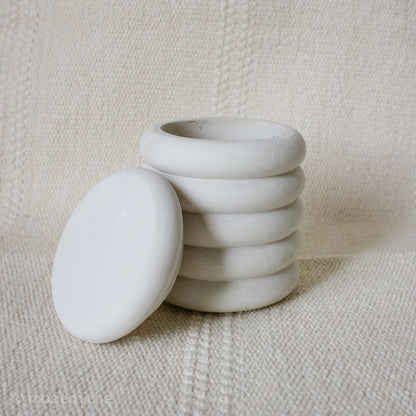 7oz Empty Concrete Candle Vessel with Lid - Scallop Style, Wholesale  Candles, Candle Making