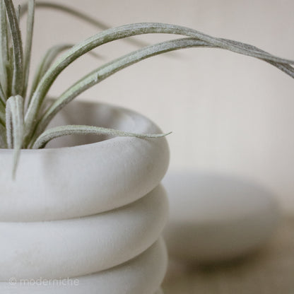 6oz Empty Candle Vessel with Lid Option - Stacked Ribbed Style