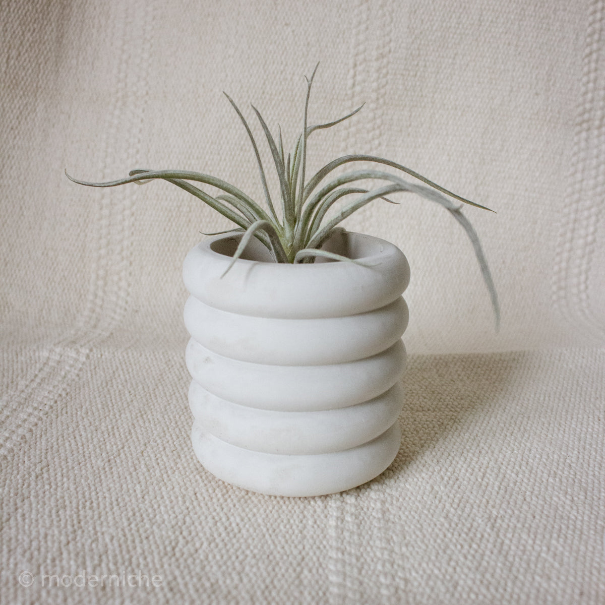 6oz Empty Candle Vessel with Lid Option - Stacked Ribbed Style