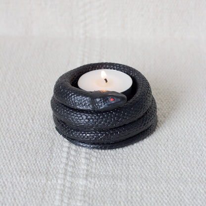 Faux Snake Tea Light Candle Holder