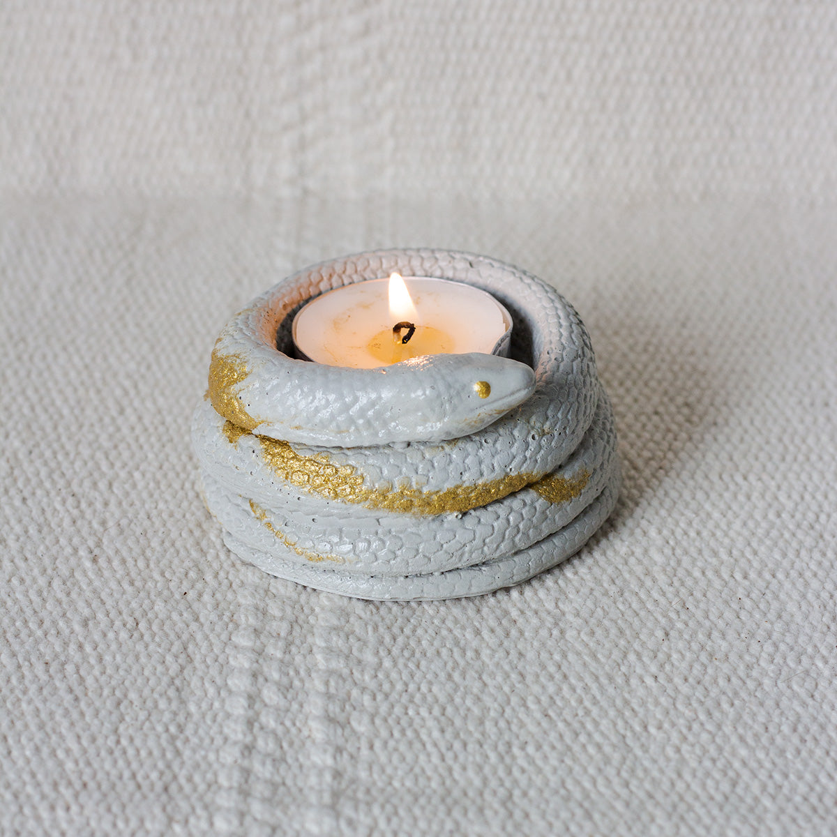 Faux Snake Tea Light Candle Holder