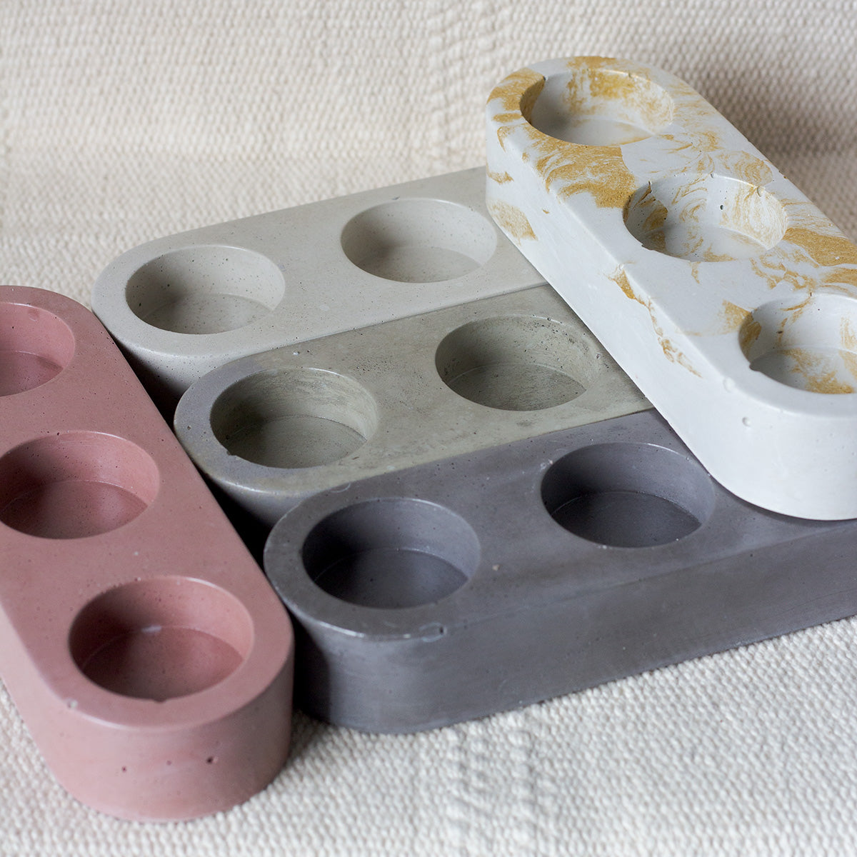 3 Hole - Concrete Tealight Holder